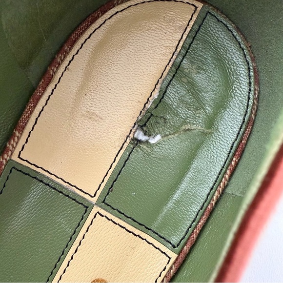 GUCCI || Rare GG Torchon Logo Canvas Monogram Pumps Copper Trim Heels EU 40 - Picture 13 of 16